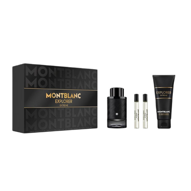 Mont Blanc Explorer Extreme zestaw perfumy spray 100ml + perfumy spray 2x7.5ml + żel pod prysznic 100ml