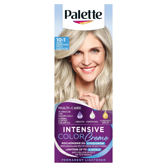 Palette Intensive Color Creme Lightener farba do włosów w kremie 10-1 (C10) Mroźny Srebrny Blond