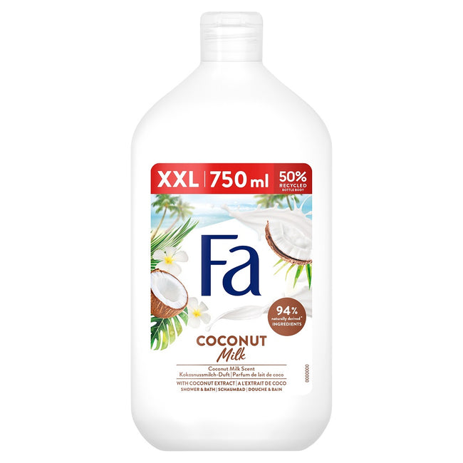 Fa Coconut Milk kremowy żel pod prysznic o zapachu mleczka kokosowego 750ml
