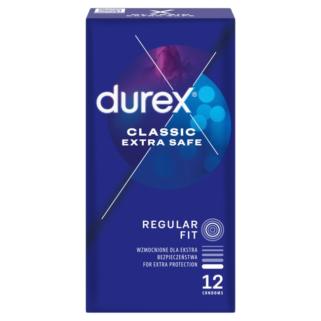 Durex Classic Extra Safe prezerwatywy wzmocnione dla ekstra bezpieczeństwa 12szt