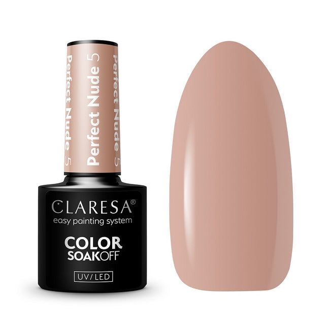 Claresa Color Soak Off UV/LED Perfect Nude lakier hybrydowy