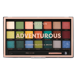 Profusion Adventurous Eyeshadow Palette paleta 21 cieni do powiek z pędzelkiem