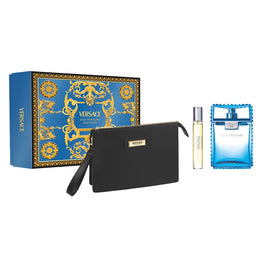 Versace Man Eau Fraiche zestaw woda toaletowa spray 100ml + woda toaletowa spray 10ml + kosmetyczka