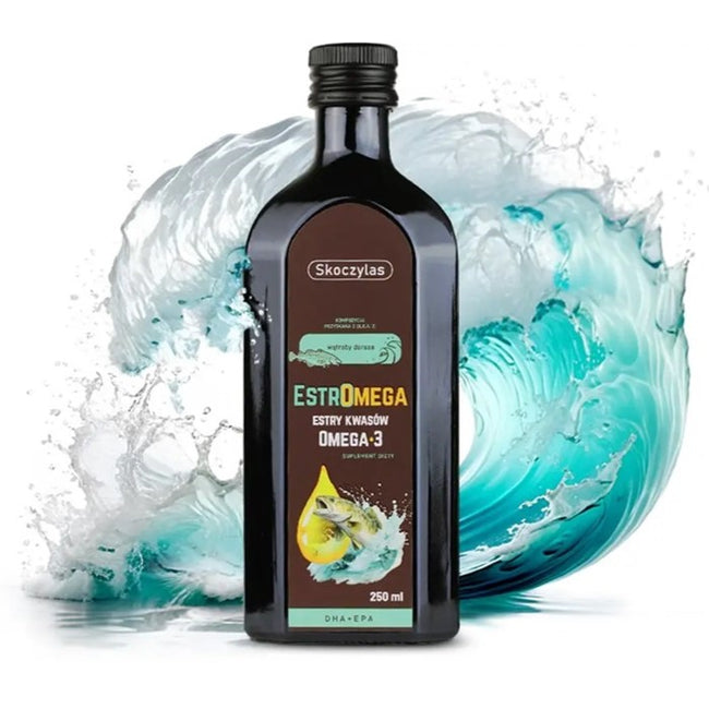 Skoczylas EstrOmega rybie kwasy omega 3 DHA i EPA suplement diety w płynie 250ml