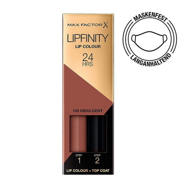 Max Factor Lipfinity Lip Colour dwufazowa pomadka w płynie o długotrwałym efekcie 190 Indulgent