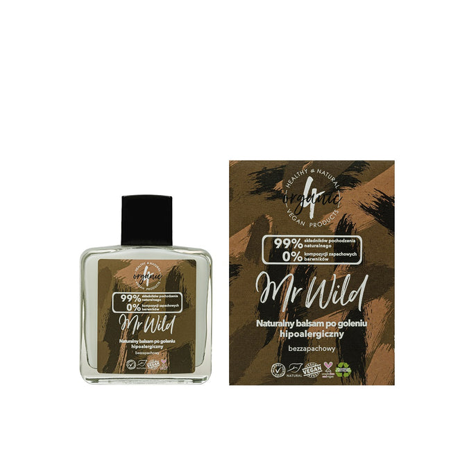 4organic Mr Wild naturalny balsam po goleniu hipoalergiczny bezzapachowy