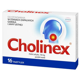 Cholinex Pastylki do ssania do stosowania w stanach zapalnych gardła i jamy ustnej 16szt.