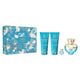 Versace Dylan Turquoise zestaw woda toaletowa spray 100ml + żel pod prysznic 100ml + perfumowany żel do ciała 100ml + miniatura wody toaletowej 5ml