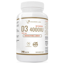 Progress Labs Witamina D3 4000IU suplement diety 240 tabletek