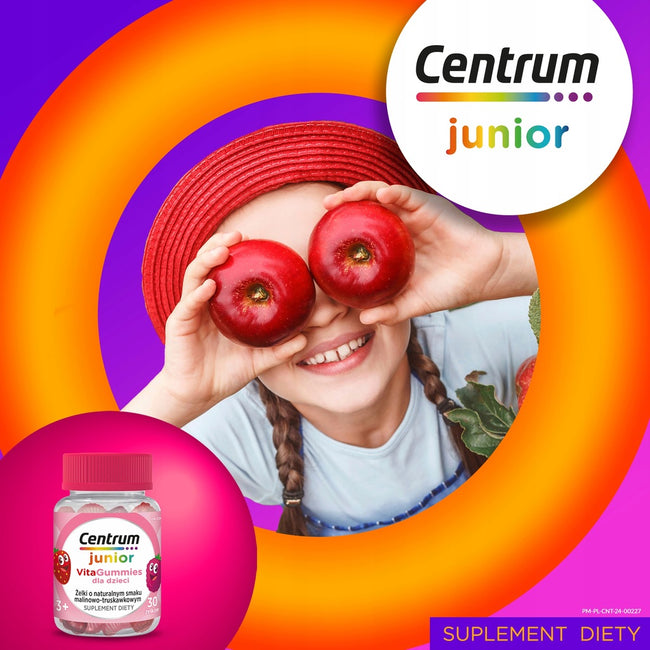 Centrum Junior VitaGummies dla dzieci żelki o smaku malinowo-truskawkowym 30szt