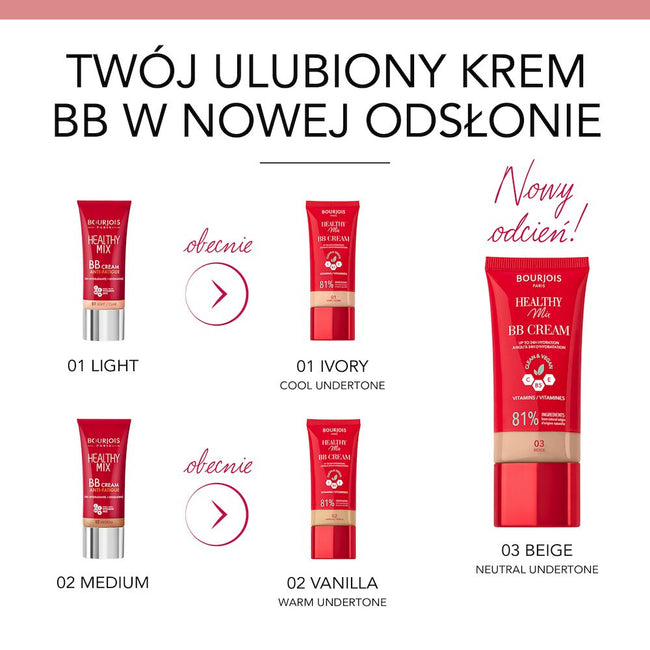 Bourjois Healthy Mix kryjący krem BB z kompleksem witamin