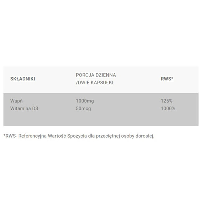 Progress Labs Calcium + Witamina D3 50mcg suplement diety 120 kapsułek