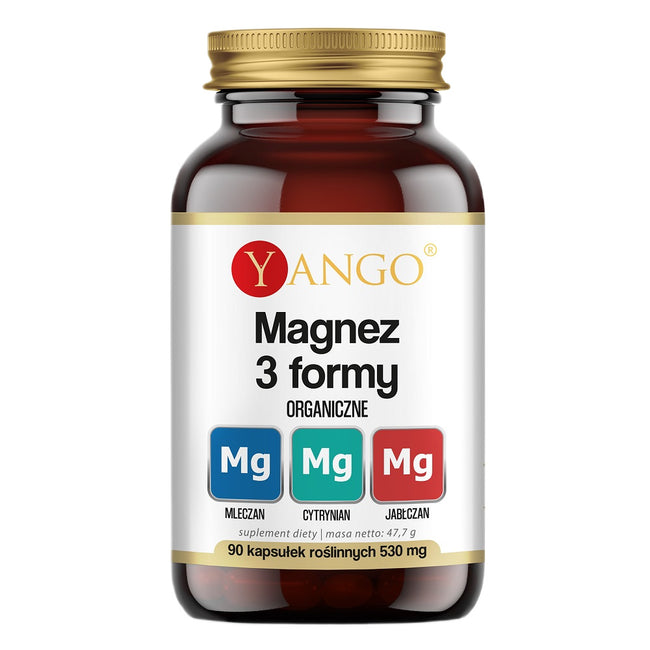 Yango Magnez 3 formy organiczne suplement diety 90 kapsułek