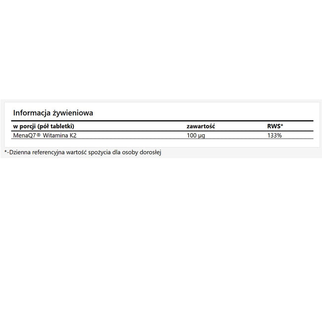 Apollo's Hegemony Vitamin K2 MK7 suplement diety 60 tabletek