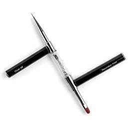 Excellent PRO Decoration pędzelek 2w1 z cyrkoniami Oval #4 7mm