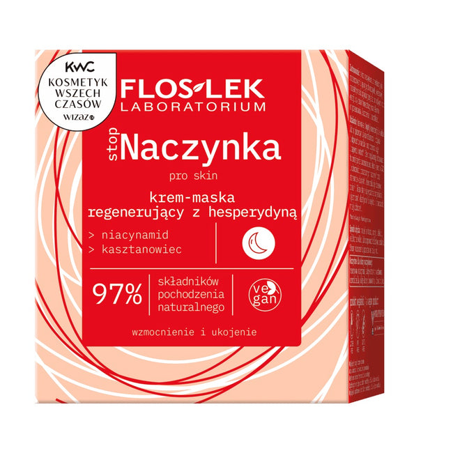 Floslek stopNaczynka krem-maska regenerujący z hesperydyną na noc 50ml