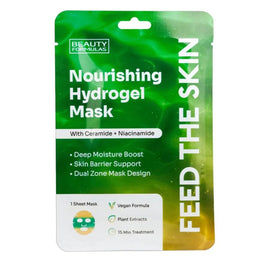 Beauty Formulas Nourishing Hydrogel Mask hydrożelowa maska odżywcza z ceramidami i niacynamidem 1szt.