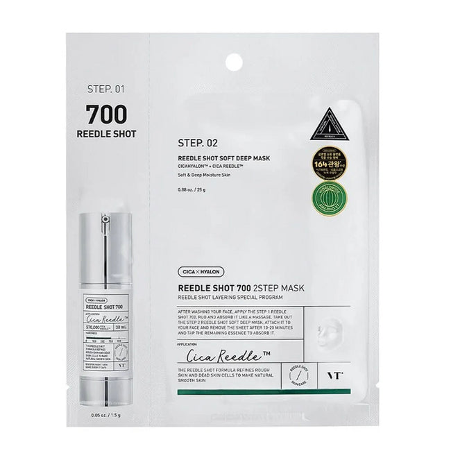 VT Cosmetics Reedle Shot 700 2Step Mask dwuetapowy zabieg z technologią mikroigieł 26.5g