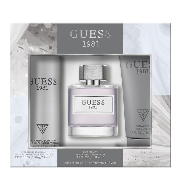 Guess Guess 1981 zestaw woda toaletowa spray 100ml + dezodorant spray 226ml + żel pod prysznic 200ml