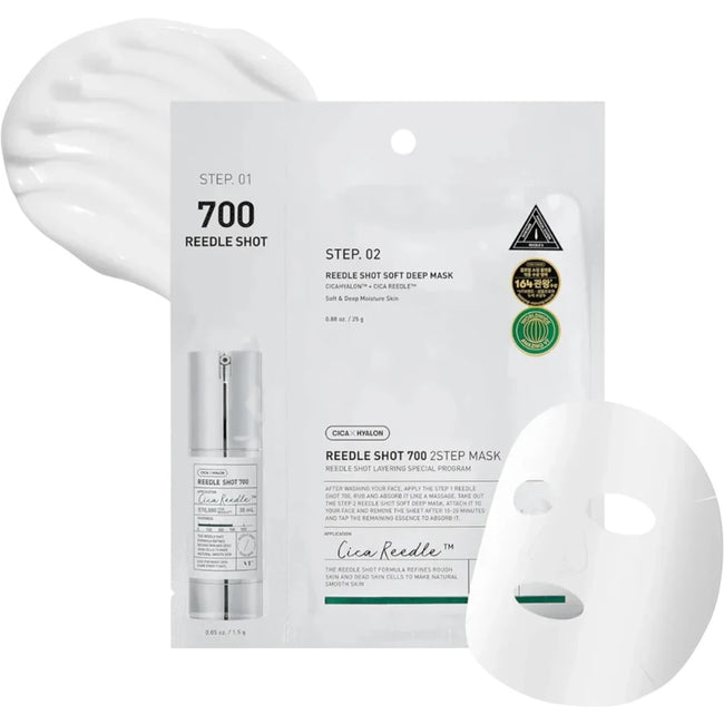 VT Cosmetics Reedle Shot 700 2Step Mask dwuetapowy zabieg z technologią mikroigieł 26.5g