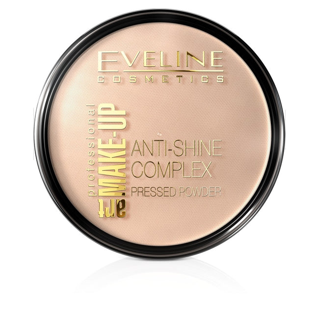 Eveline Cosmetics Art Make Up Anti-Shine Complex Pressed Powder matujący puder mineralny z jedwabiem