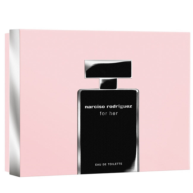 Narciso Rodriguez For Her zestaw woda toaletowa spray 100ml + balsam do ciała 50ml + woda toaletowa spray 10ml