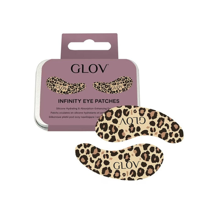 Glov Infinity Eye Patches silikonowe nawilżające płatki pod oczy wielokrotnego użytku Cheetah