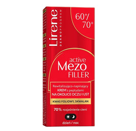 Lirene Active Mezo Filler rewitalizująco-napinający krem z peptydami na okolicę oczu i ust 60/70+ 15ml