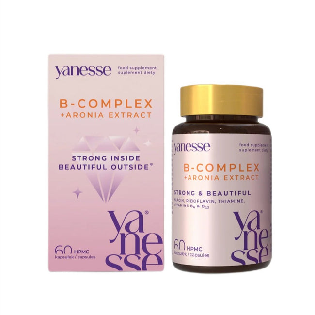 AronPharma Yanesse B Complex kompleks witamin B z aronią suplement diety 60 kapsułek