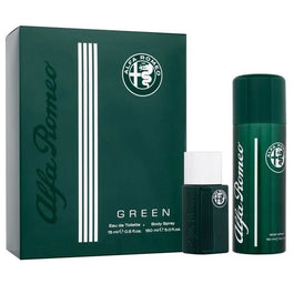 Alfa Romeo Green zestaw woda toaletowa spray 15ml + perfumowany spray do ciała 150ml