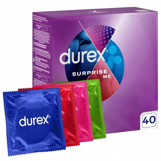 Durex Suprise Me mix prezerwatywy dla przyjemności odkrywania 40szt