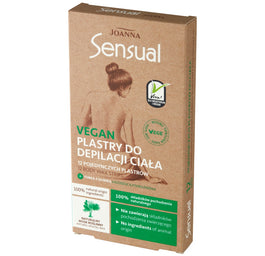 Joanna Sensual Vegan plastry do depilacji ciała 12szt + tubka z oliwką łagodzącą 10ml