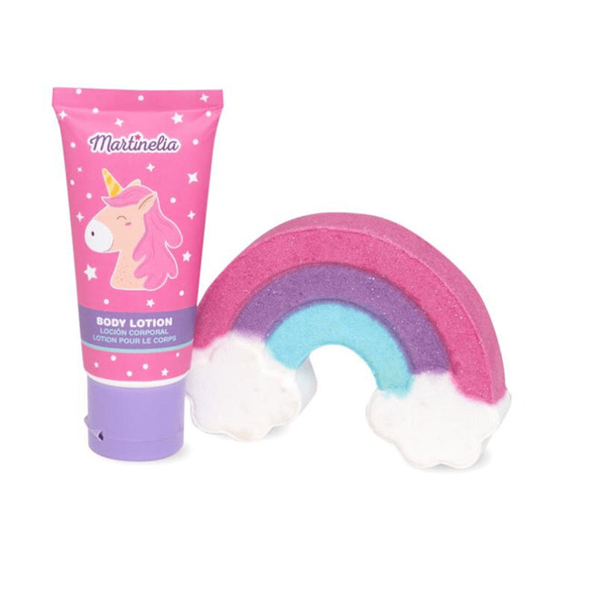 Martinelia Little Unicorn Bath Duo zestaw balsam do ciała 60ml + kula do kąpieli 150g