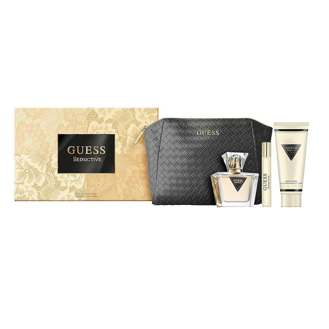 Guess Seductive zestaw woda toaletowa spray 75ml + balsam do ciała 100ml + woda toaletowa spray 15ml + kosmetyczka