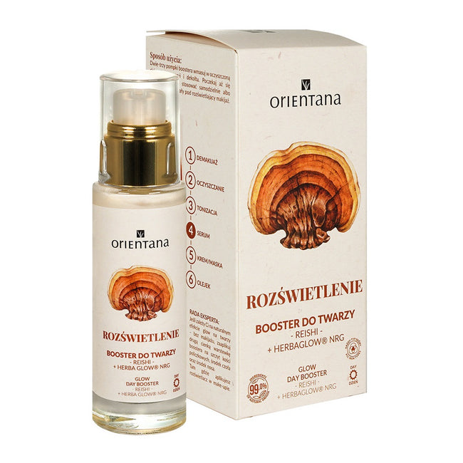 ORIENTANA Booster rozświetlający do twarzy Reishi i HerbaGlow 30ml