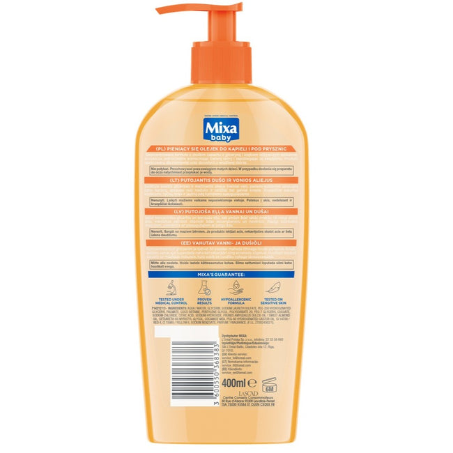 MIXA Baby delikatny płyn do kąpieli i mycia z olejkiem 400ml