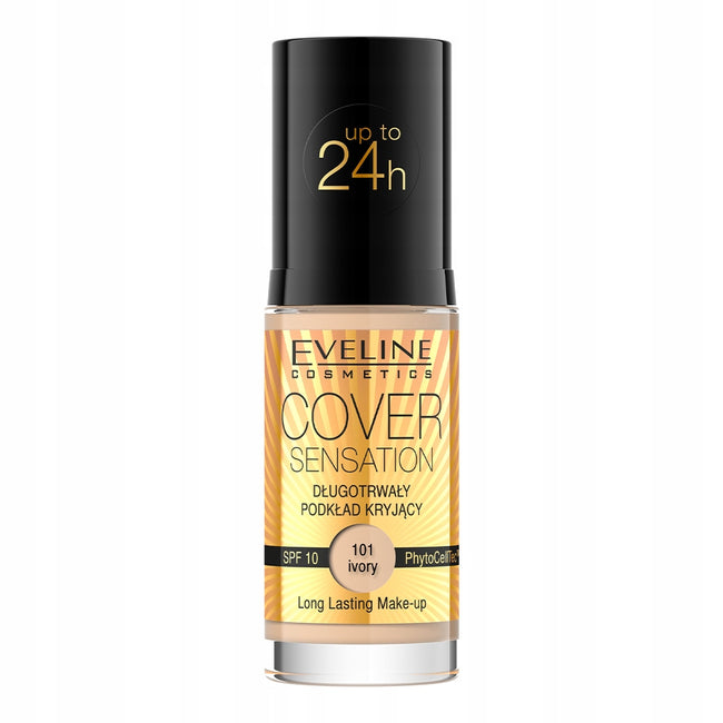 Eveline Cosmetics Cover Sensation Foundation długotrwały podkład kryjący SPF10 101 Ivory 30ml