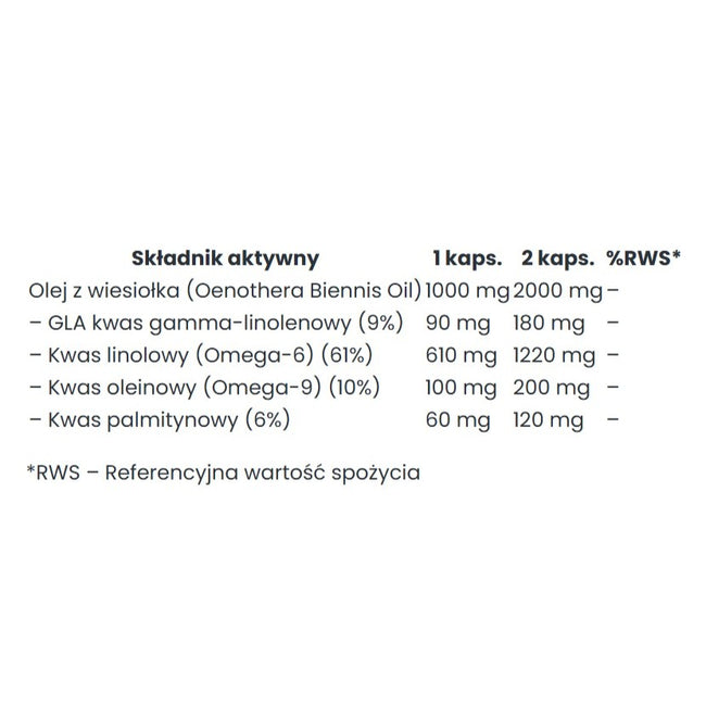 Big Nature Olej z wiesiołka suplement diety 90 kapsułek