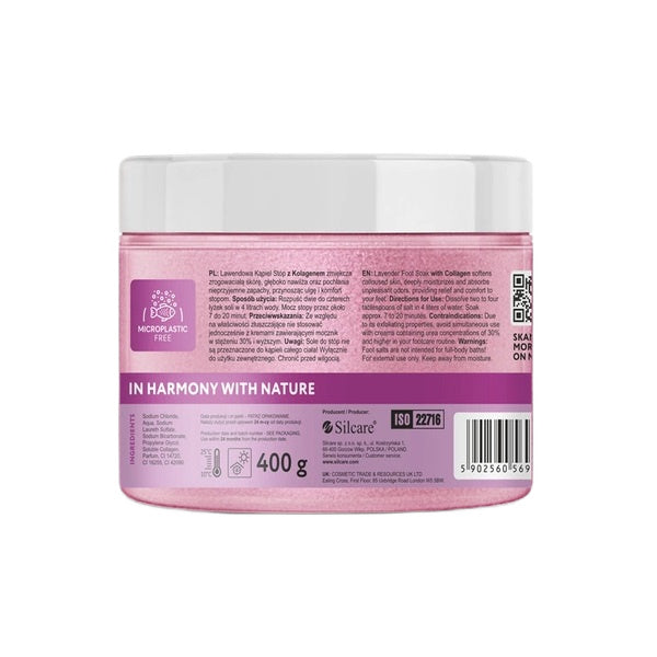 Silcare Nappa lawendowa sól odprężenie na zrogowaciały naskórek stóp 400g