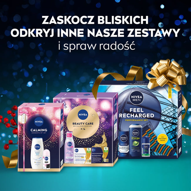 Nivea Hyaluron Heroes zestaw serum wypełniające 15ml + krem anti-age na dzień SPF30 50ml + nawilżający balsam do ust 4.8g