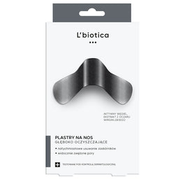 L'biotica Oczyszczające plastry na nos z węglem drzewnym 3 pary