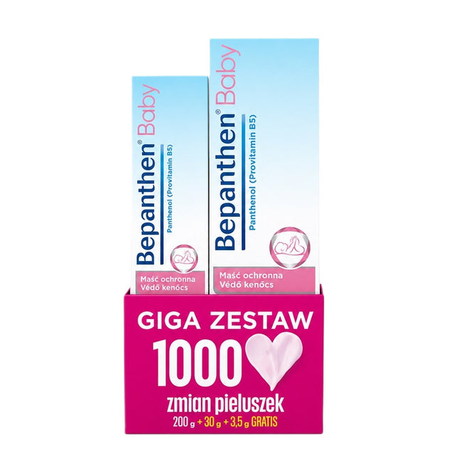 Bepanthen Baby maść ochronna giga zestaw 200g+30g+3.5g