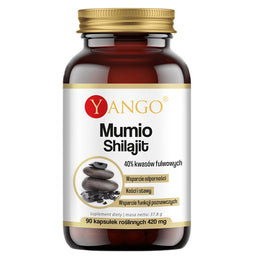Yango Mumio Shilajit 40% kwasów fulwowych suplement diety 90 kapsułek