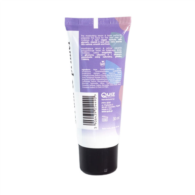 Quiz Cosmetics Moisturizing Serum & Primer Good Choice nawilżające serum i baza pod makijaż 2w1 wzbogacony witaminą E i aloesem 30ml