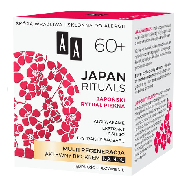 AA Japan Rituals 60+ multi regeneracja aktywny bio-krem na noc 50ml