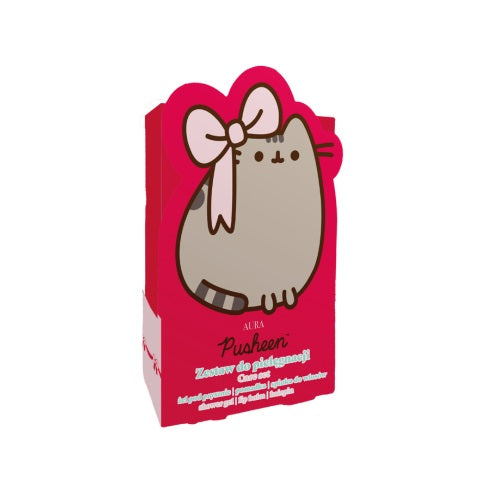 Pusheen Zestaw do pielęgnacji pianka do mycia ciała 300ml + pomadka do ust 3.8g + spinka do włosów