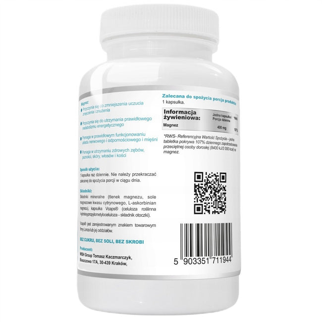 WISH Pharmaceutical Trio Magnesium Complex suplement diety 120 kapsułek