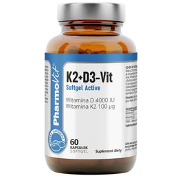 Pharmovit K2+D3-Vit Softgel Active suplement diety 60 kapsułek