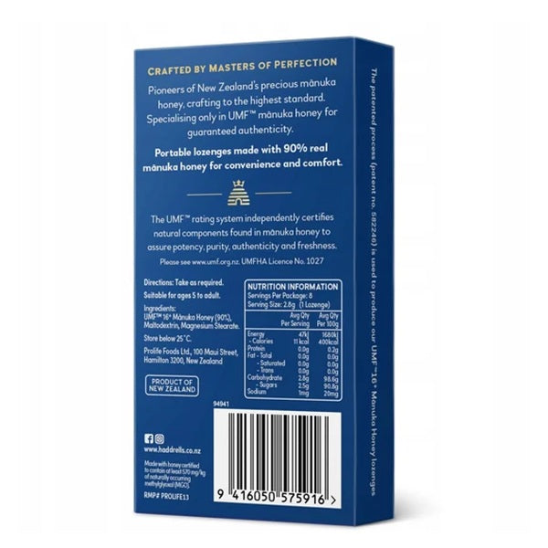 Haddrell's Manuka Honey pastylki do ssania 22.4g