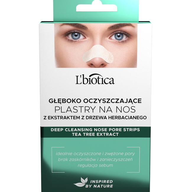 L'biotica Głęboko oczyszczające plastry na nos Tea Tree Extract 3 pary